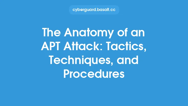 The Anatomy of an APT Attack: Tactics, Techniques, and Procedures Thumbnail