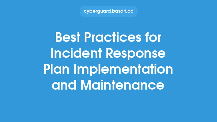 Best Practices for Incident Response Plan Implementation and Maintenance Thumbnail