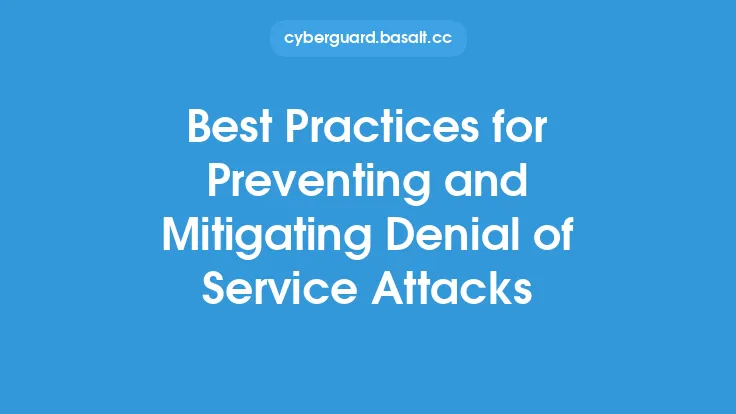 Best Practices for Preventing and Mitigating Denial of Service Attacks Thumbnail
