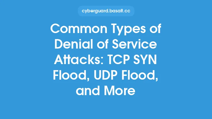 Common Types of Denial of Service Attacks: TCP SYN Flood, UDP Flood, and More Thumbnail