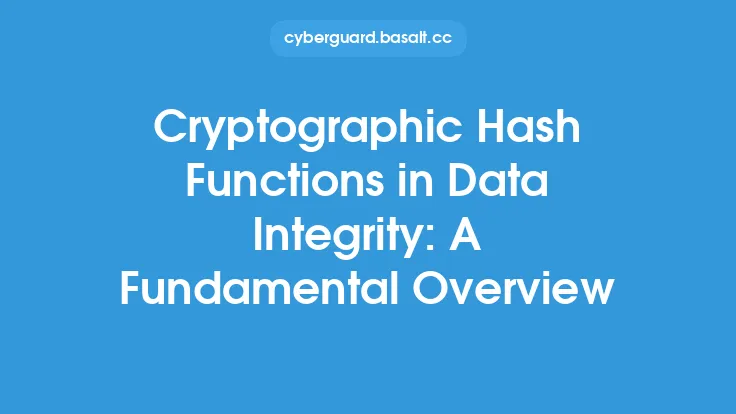 Cryptographic Hash Functions in Data Integrity: A Fundamental Overview Thumbnail