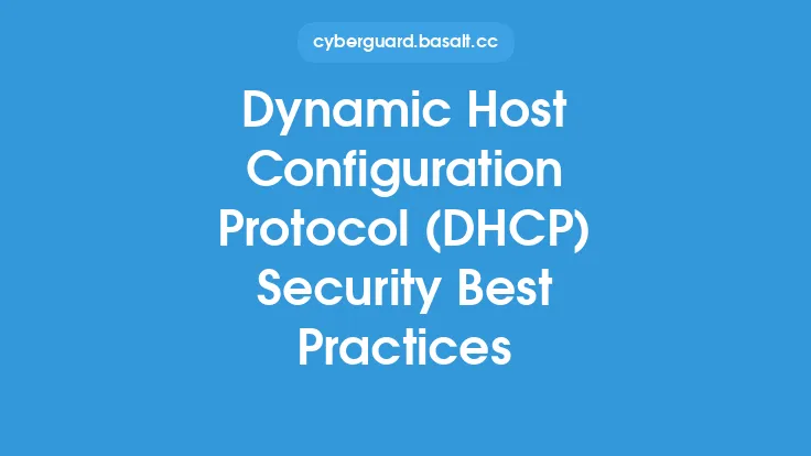 Dynamic Host Configuration Protocol (DHCP) Security Best Practices Thumbnail