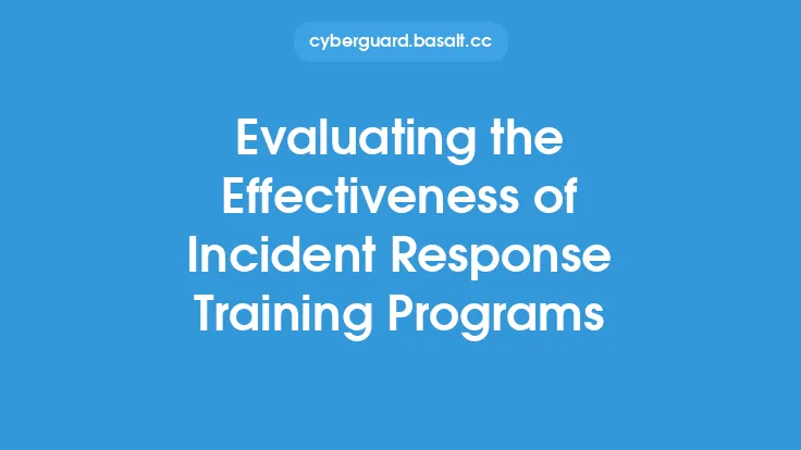 Evaluating the Effectiveness of Incident Response Training Programs Thumbnail