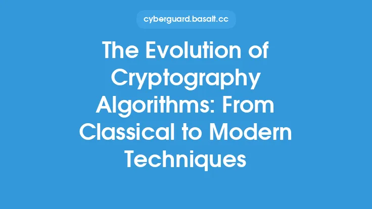 The Evolution of Cryptography Algorithms: From Classical to Modern Techniques Thumbnail