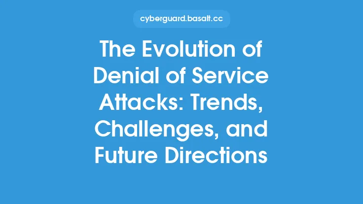 The Evolution of Denial of Service Attacks: Trends, Challenges, and Future Directions Thumbnail