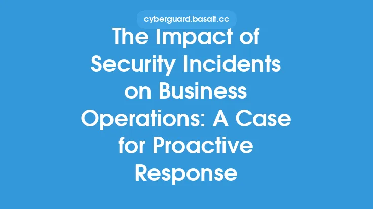 The Impact of Security Incidents on Business Operations: A Case for Proactive Response Thumbnail
