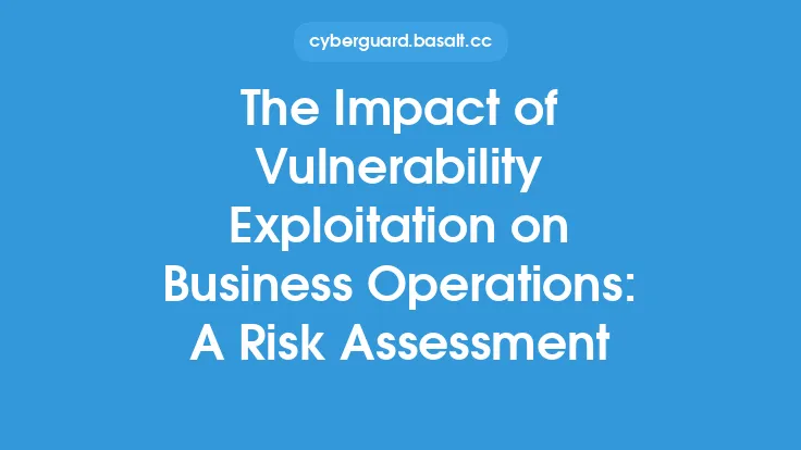The Impact of Vulnerability Exploitation on Business Operations: A Risk Assessment Thumbnail
