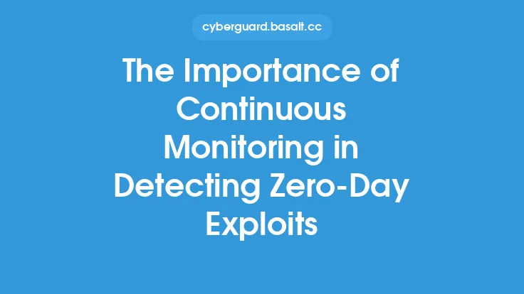 The Importance of Continuous Monitoring in Detecting Zero-Day Exploits Thumbnail