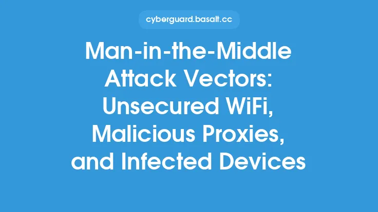 Man-in-the-Middle Attack Vectors: Unsecured WiFi, Malicious Proxies, and Infected Devices Thumbnail