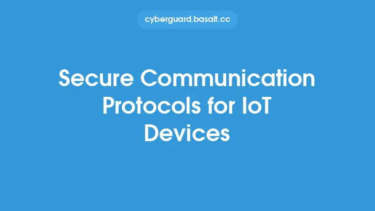 Secure Communication Protocols for IoT Devices Thumbnail